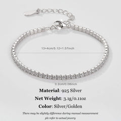 Women's Minimalist Fashion 925 Silver Stacking Colorful Zircon Inlay Bracelet  UponBasics   