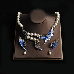 Blue Wave Pearl Alloy Jewelry - Coastal Elegance and Oceanic Charms  UponBasics   