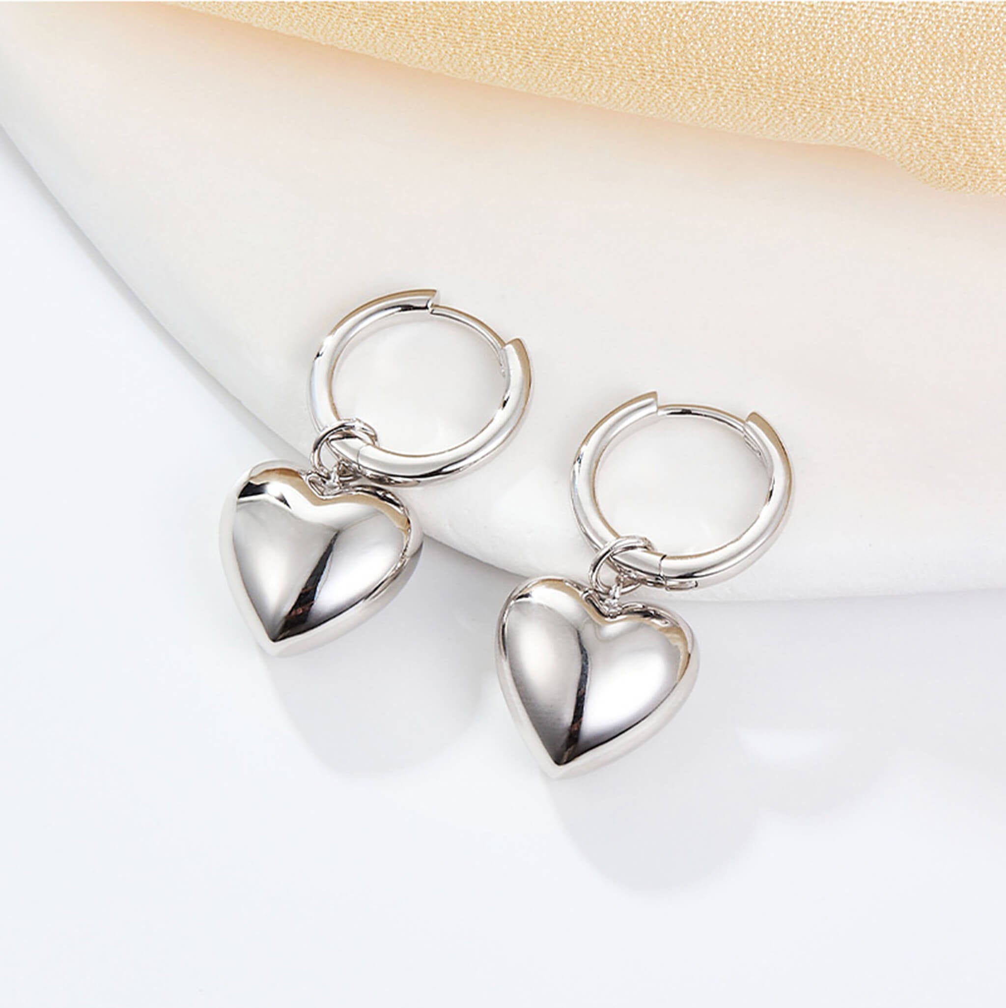 Fashion S925 Silver Heart-shaped Earrings, Perfect for Halloween Gifts  UponBasics   