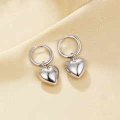 Fashion S925 Silver Heart-shaped Earrings, Perfect for Halloween Gifts  UponBasics   