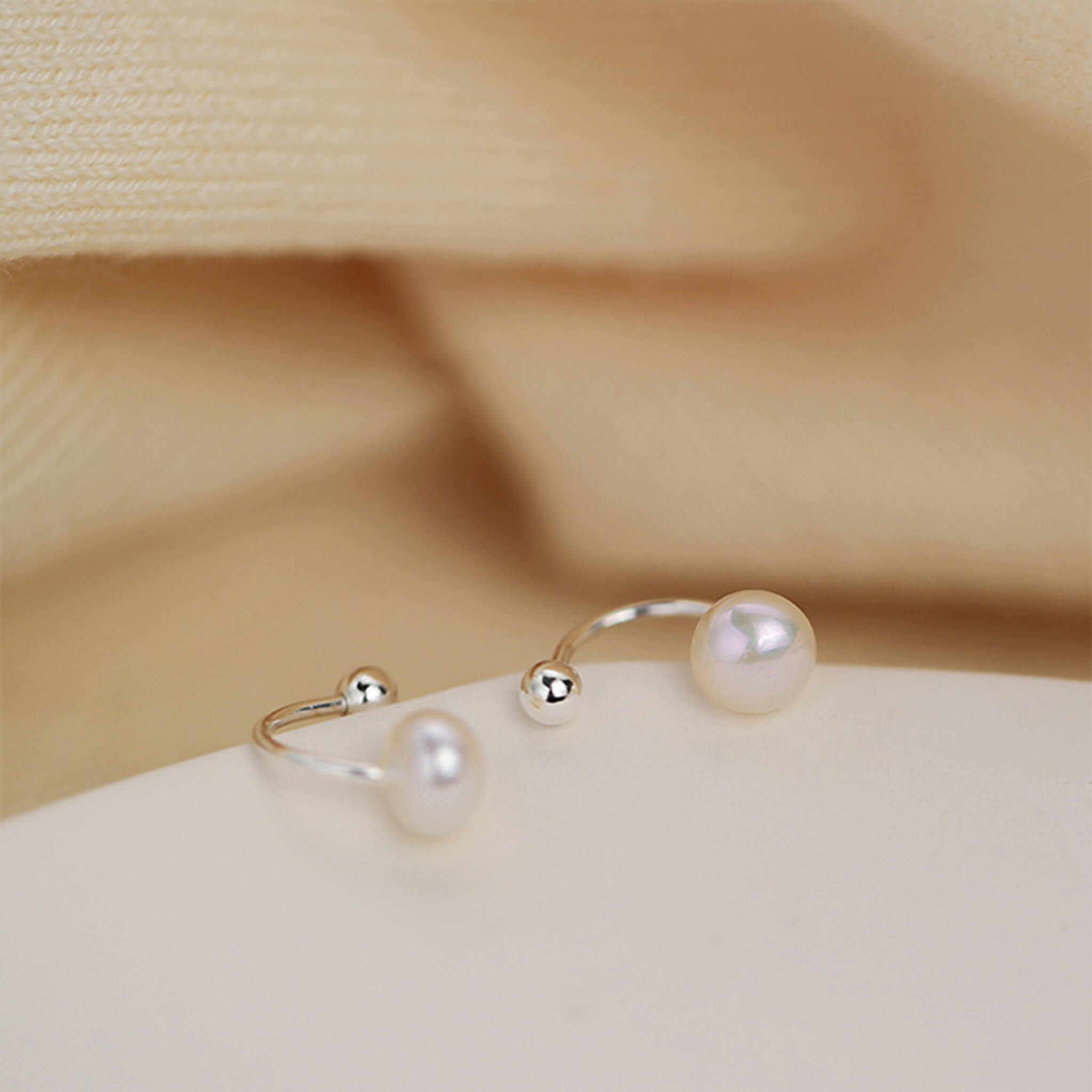 925 Silver Vintage Simple and Stylish Freshwater Pearl Ear Hooks  UponBasics   