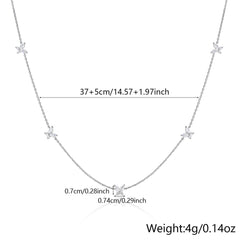 Fashion 925 Silver Stackable Butterfly Pendant Zircon-Inlaid Collarbone Chain  UponBasics   