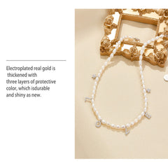 925 Silver Natural Pearl LOVE Heart and Star Rice Pearl Necklace & Bracelet Set  UponBasics   