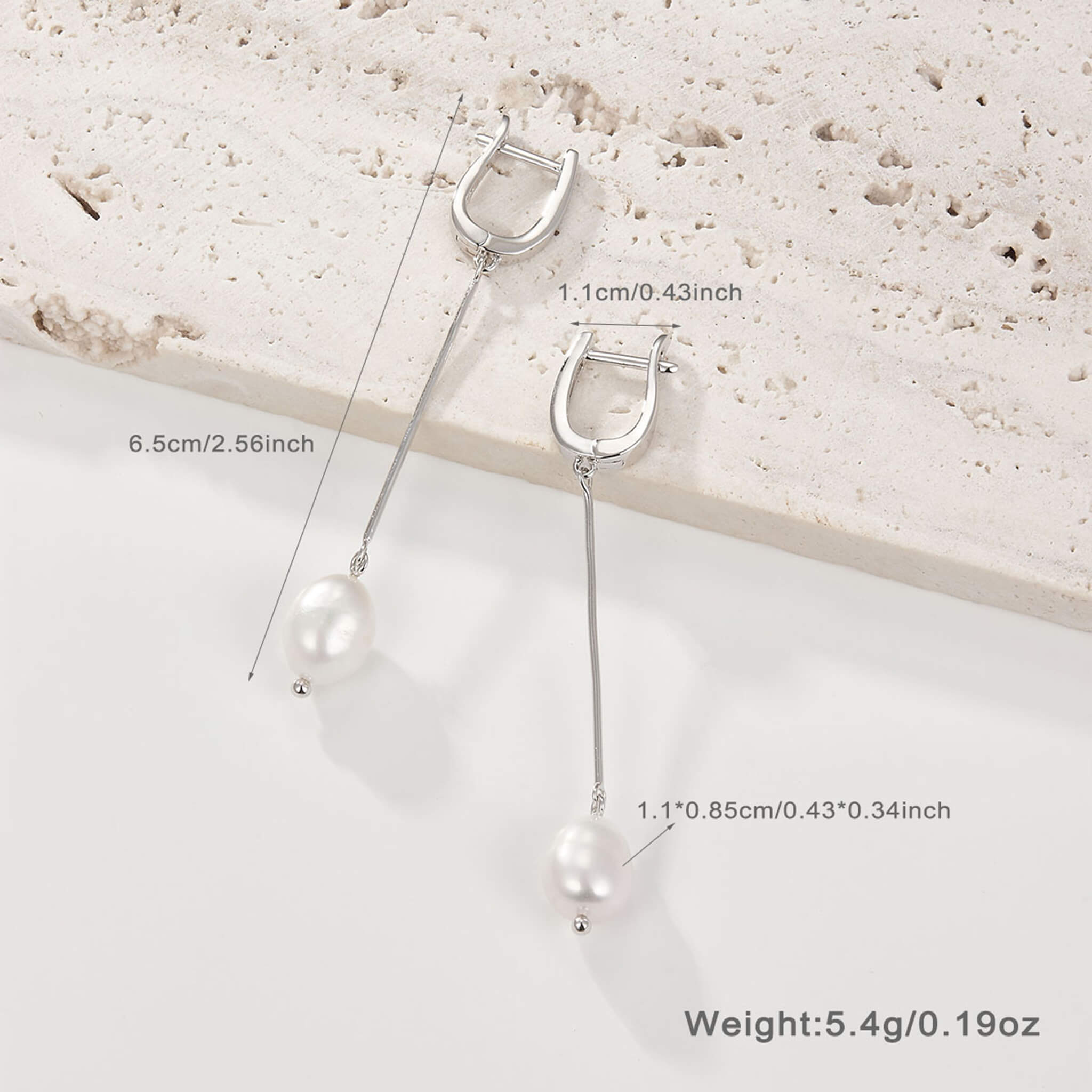 Women's 925 Silver Natural Pearl Pendant Earrings Bracelet Necklace  UponBasics Silver Earrings 