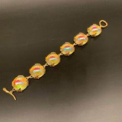 Vintage Minimalist Candy Gradient Bracelet and Earrings Set  UponBasics Yellow Bracet 