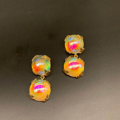 Vintage Minimalist Candy Gradient Bracelet and Earrings Set  UponBasics Yellow Earrings 