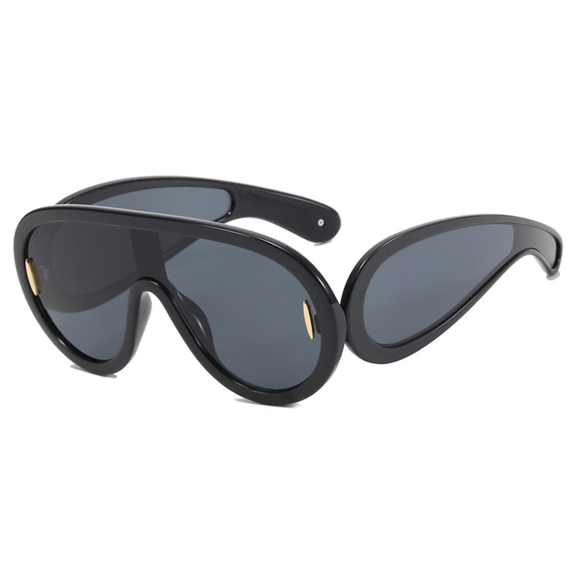 Punk Hip Hop Sunglasses  UponBasics Black-Black  