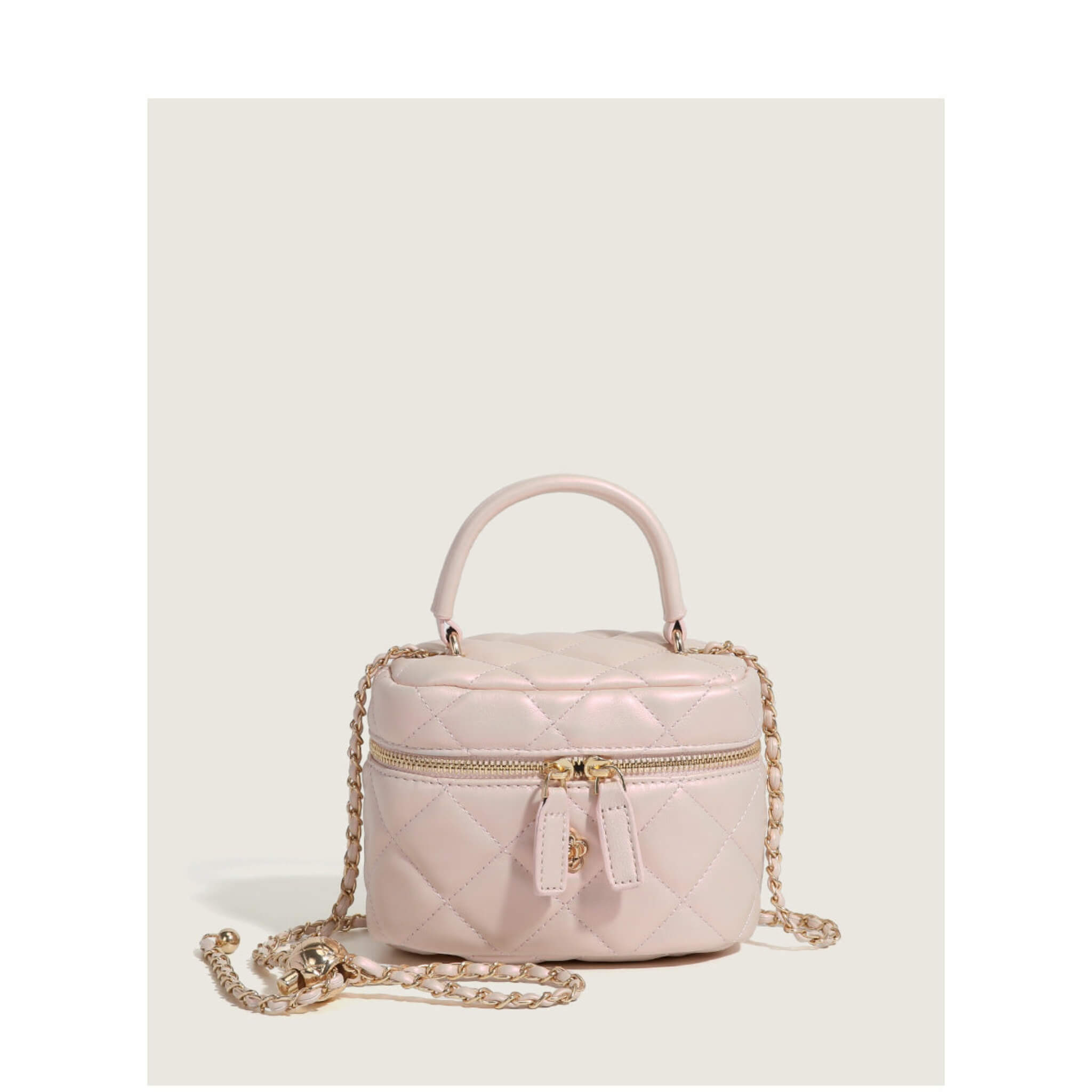 Diamond Grid Box Chain Handbag  UponBasics Pink Normal 