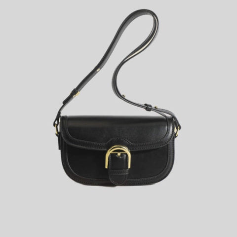 French-style Single Shoulder Saddle Bag  UponBasics Black  