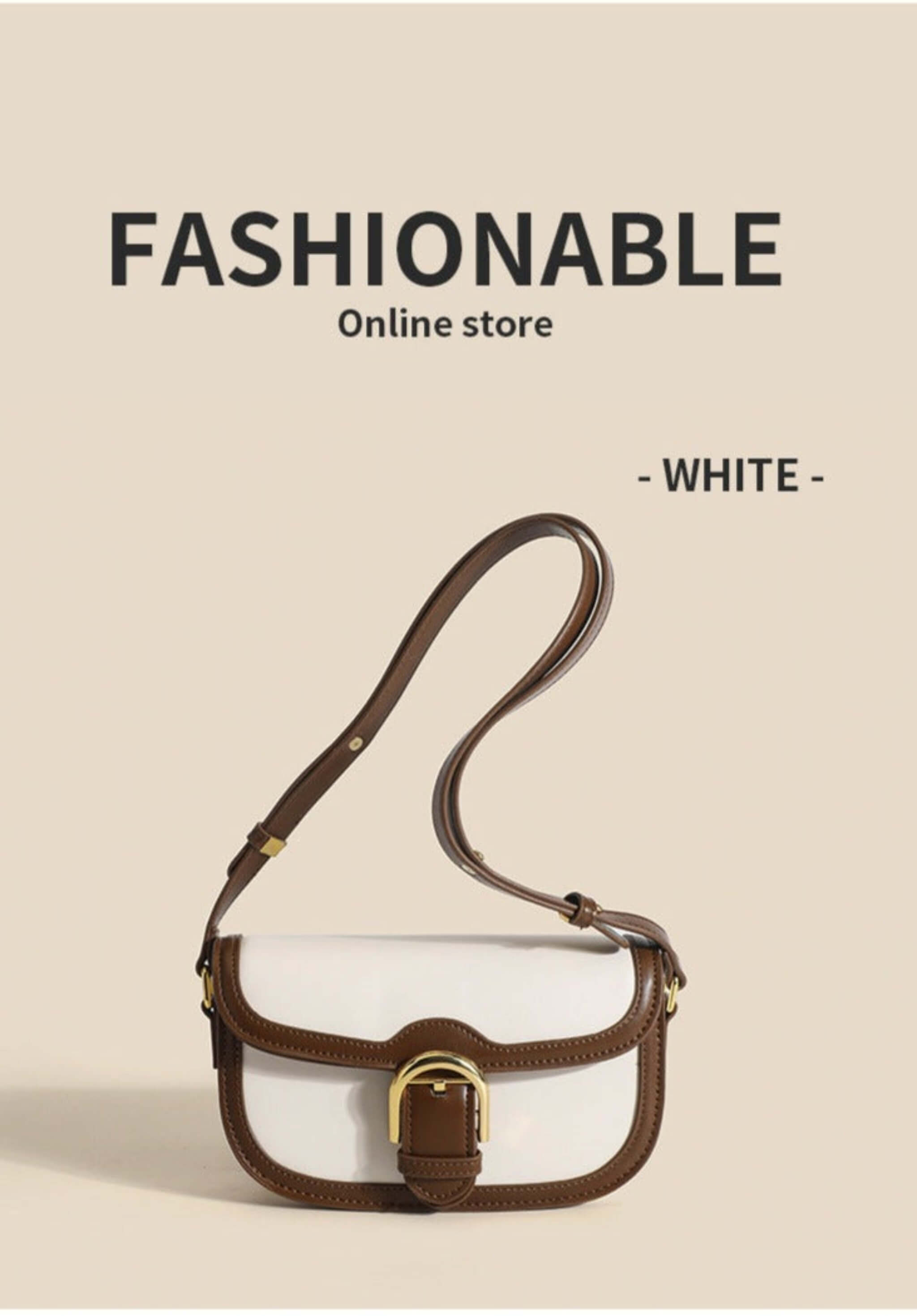 French-style Single Shoulder Saddle Bag  UponBasics   