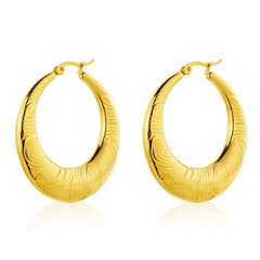 Irregular Pattern French Earrings  UponBasics Golden E904-GO 