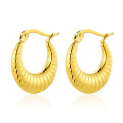 Irregular Pattern French Earrings  UponBasics Golden E914-GO 