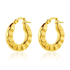 Irregular Pattern French Earrings  UponBasics Golden E917-GO 