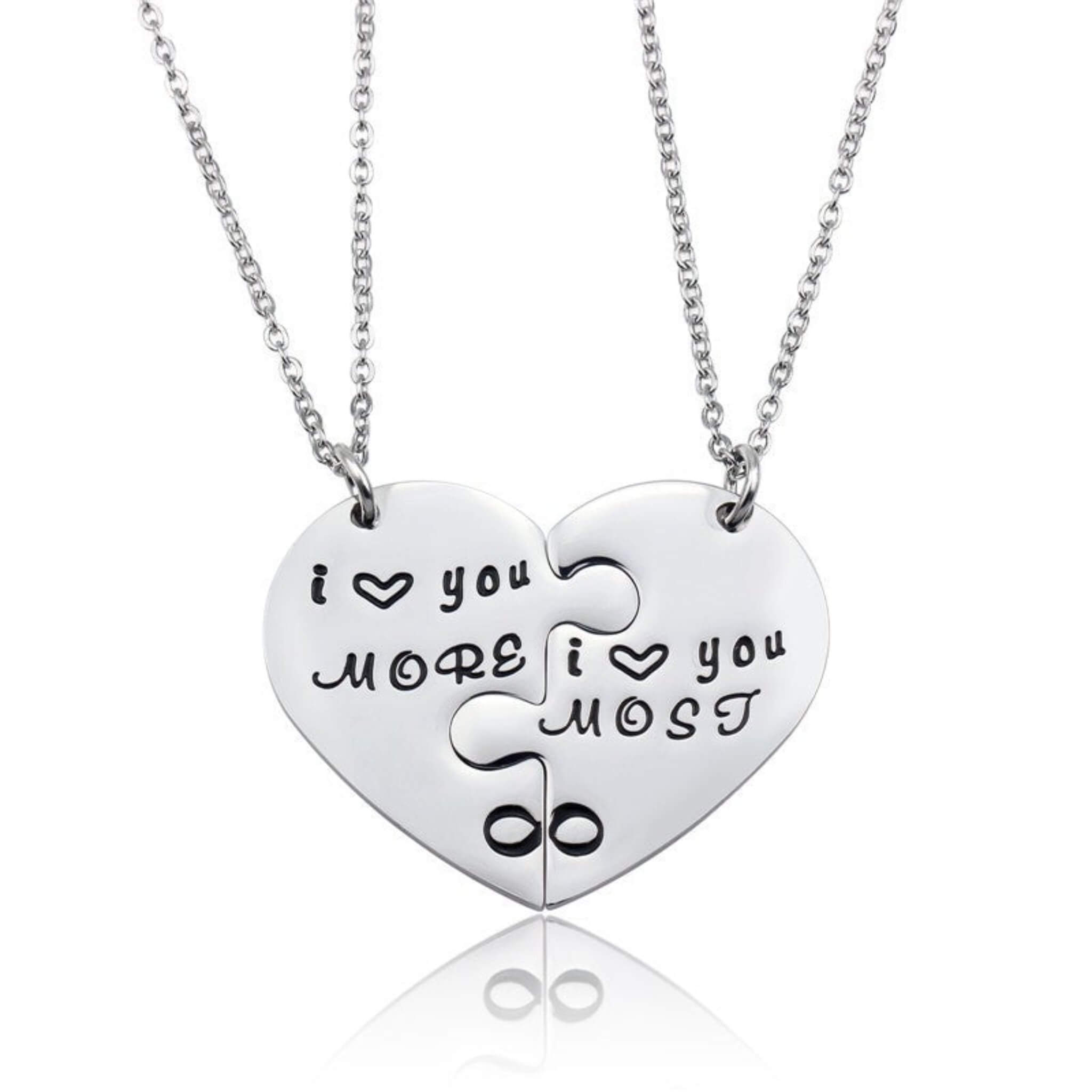 Heart Puzzle Necklace  UponBasics Silver Love More&Most 