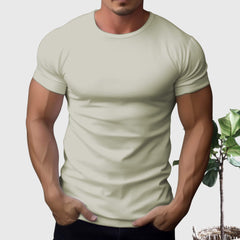 Men's 100% Cotton® Casual Tee 12 Colors  UponBasics Beige XS 