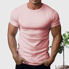 Men's 100% Cotton® Casual Tee 12 Colors  UponBasics Pink XS 