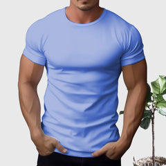 Men's 100% Cotton® Casual Tee 12 Colors  UponBasics Sky Blue XS 