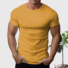 Men's 100% Cotton® Casual Tee 12 Colors  UponBasics Yellow XS 