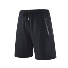 Men's Ice Silk Straight-leg Shorts  UponBasics Black M 