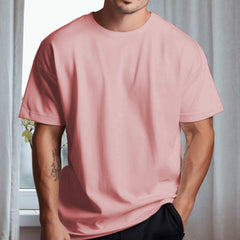 Men's Loose Fit Drop-Shoulder Tee  UponBasics Dusty Pink XS 