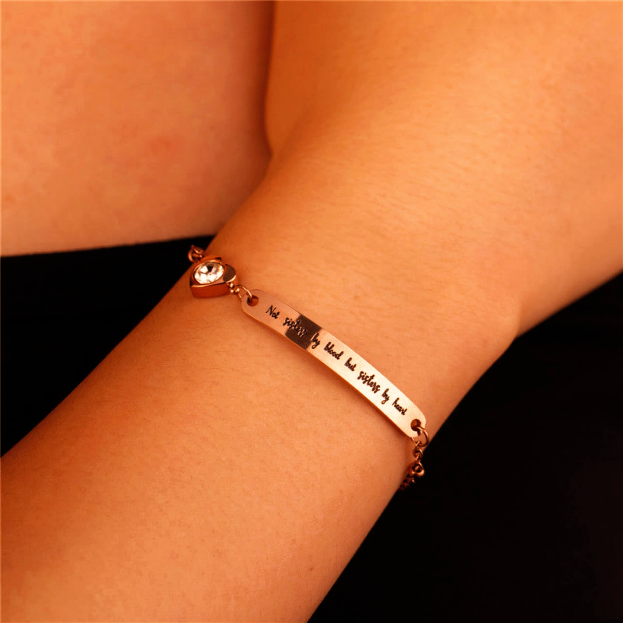 Not Sisters By Blood But Sisters By Heart Bracelet  UponBasics   