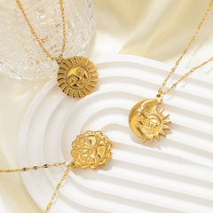 Titanium Sun & Moon Necklace  UponBasics   