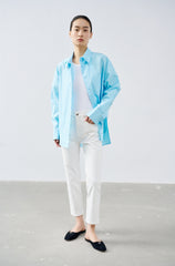 New Early Autumn Cotton Fit Shirt  UponBasics Light Blue S 