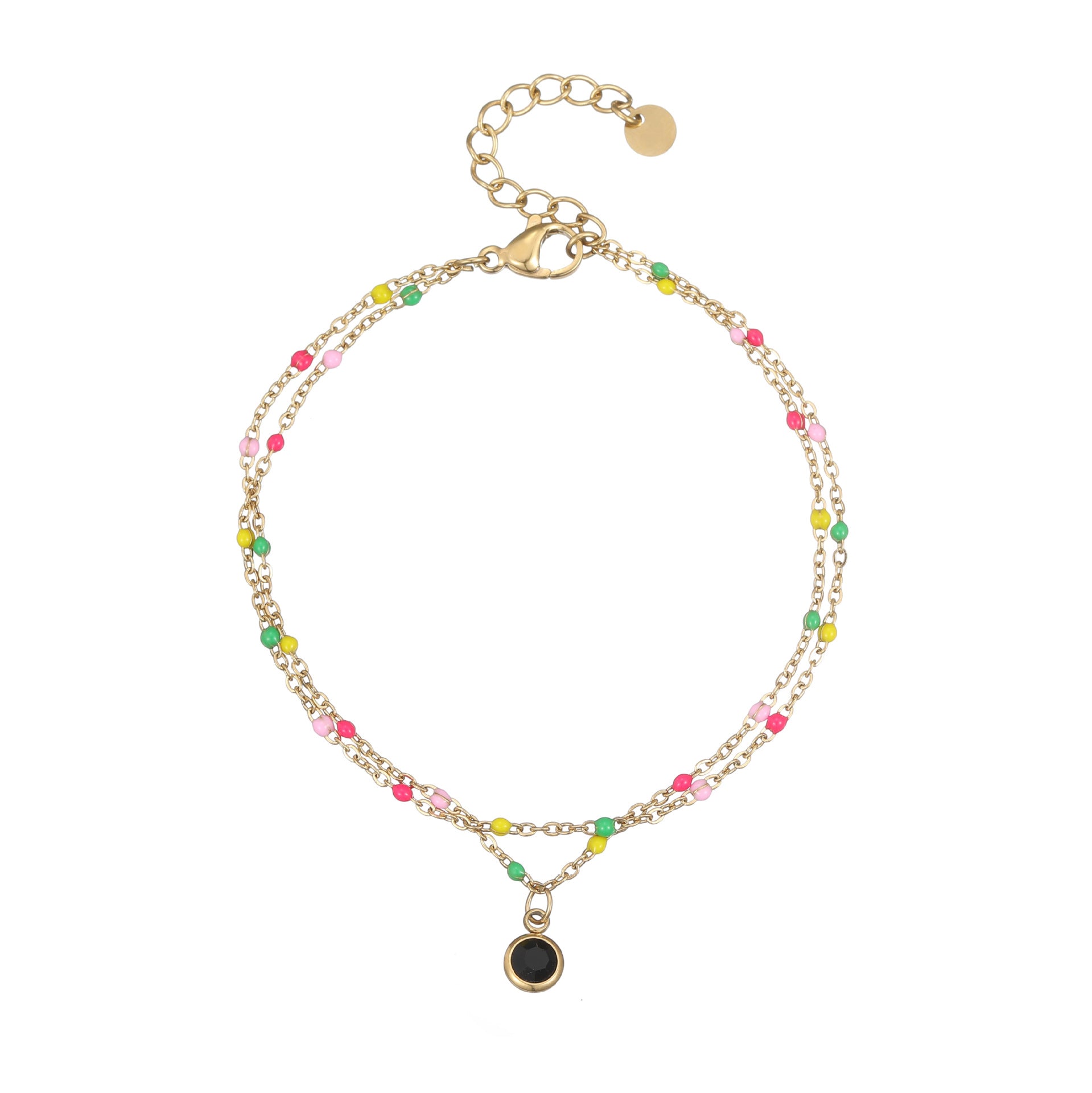 Simple Fashion Versatile Korean-Style 2-Layer Bracelet with Colorful Beads and Unique Design  UponBasics   