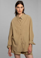 New Early Autumn Cotton Fit Shirt  UponBasics Khaki S 