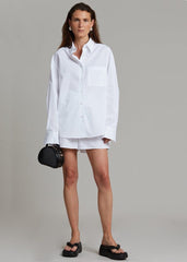 New Early Autumn Cotton Fit Shirt  UponBasics White S 