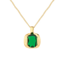 French Vintage Chic Elegant Geometric Green Agate Earrings with Timeless Grace  UponBasics Necklace Golden 