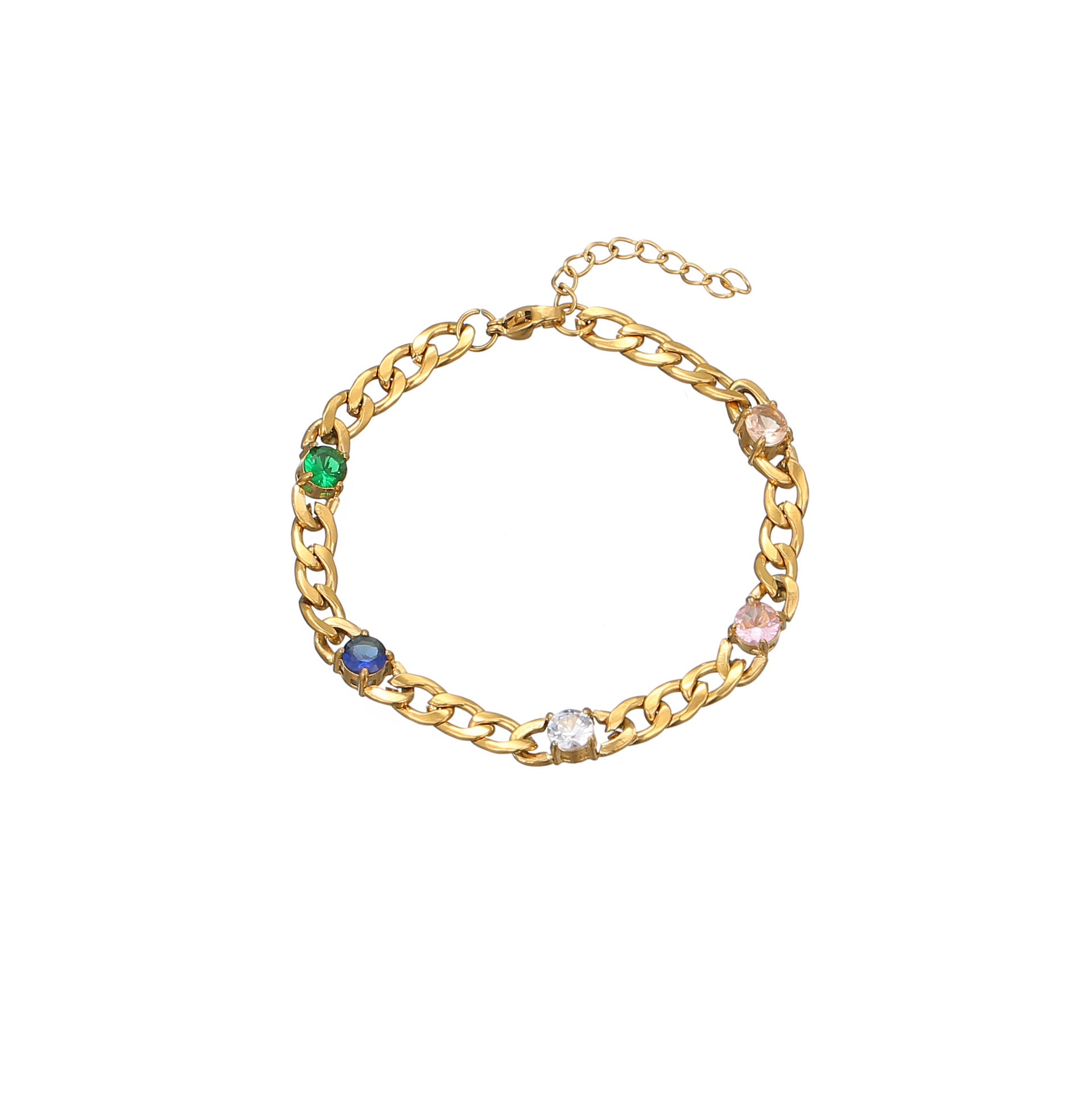 Women's Minimalist Candy-Colored Chunky Chain Fashion Exquisite Bracelet  UponBasics Multi-Color  