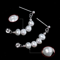 925 Silver French Vintage Pearl Earrings  UponBasics   