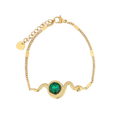 French Vintage Chic Elegant Geometric Green Agate Earrings with Timeless Grace  UponBasics Bracelet Golden 