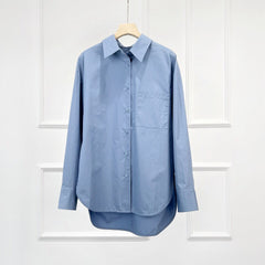 New Early Autumn Cotton Fit Shirt  UponBasics Grey Blue S 