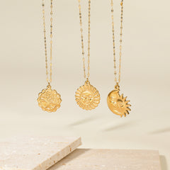 Titanium Sun & Moon Necklace  UponBasics   