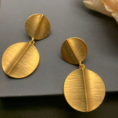 French Vintage Oval Gourd-Shaped Alloy Earrings  UponBasics   