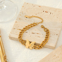 Vintage Exaggerated Personality Multi-Layer Gold-Plated Butterfly Bracelet for Women  UponBasics   