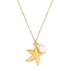 Women's Trendy 18K Mango Star Evil Eye Titanium Steel Necklace Heart Irregular Earrings  UponBasics Mango Star Golden 