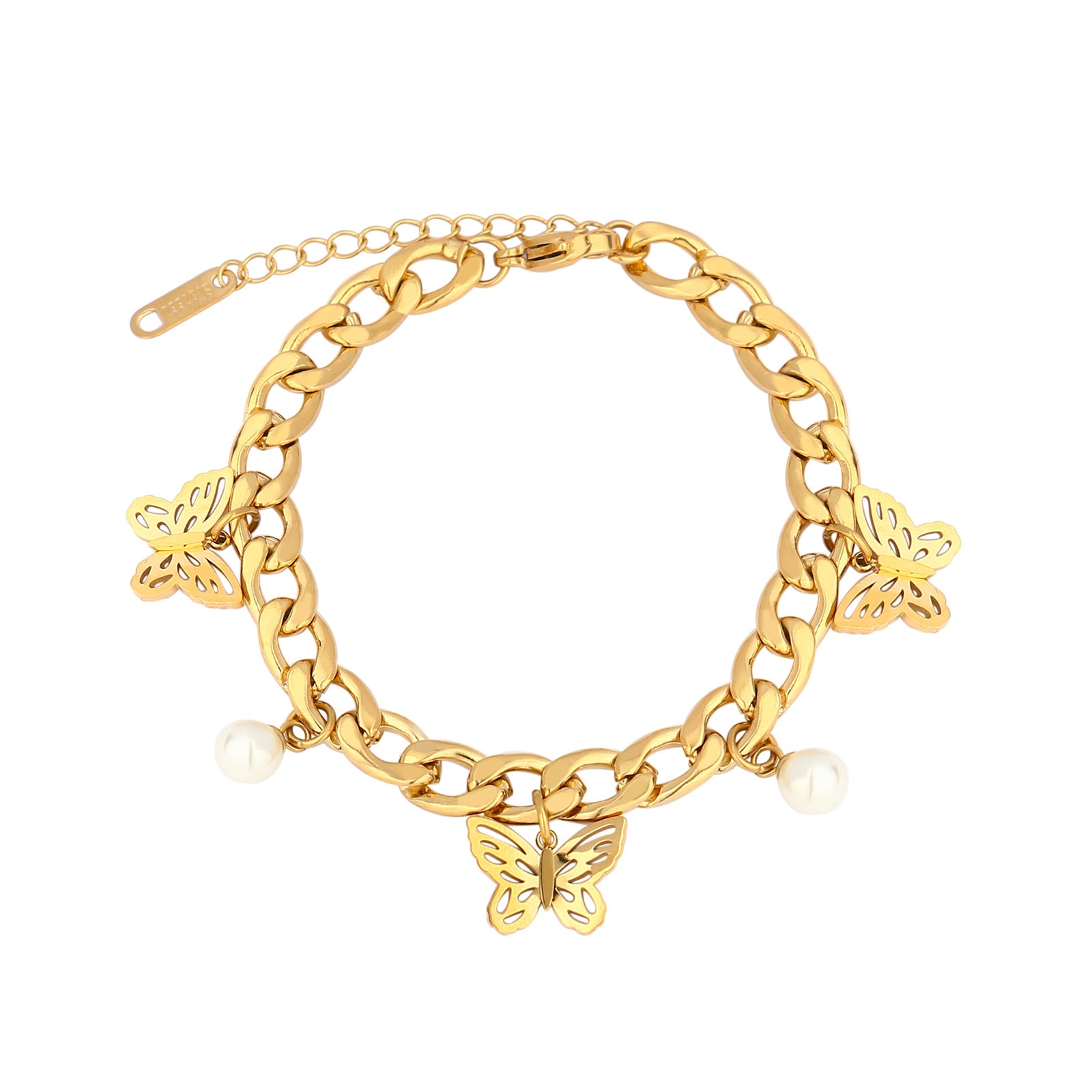 Vintage Exaggerated Personality Multi-Layer Gold-Plated Butterfly Bracelet for Women  UponBasics Butterfly A Golden 