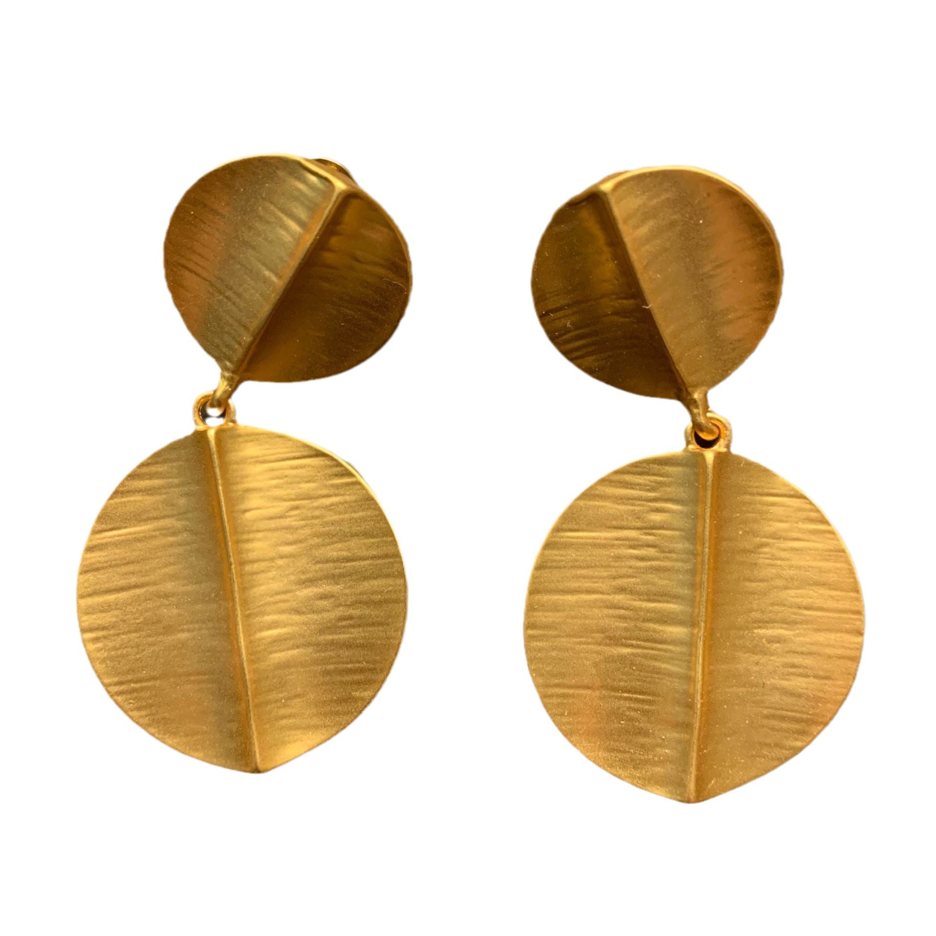 French Vintage Oval Gourd-Shaped Alloy Earrings  UponBasics   