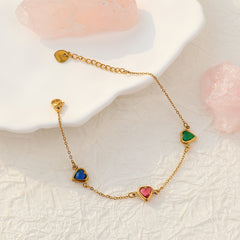 Edgy Hip-Hop Trendy Colorful Drip Oil Bracelet and Enamel Earrings  UponBasics   