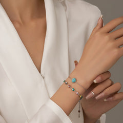 Minimalist Sweet and Fresh Heart Zircon Multi-Pendant Bracelet with Unique Design  UponBasics   