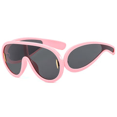 Punk Hip Hop Sunglasses  UponBasics Pink-Black  