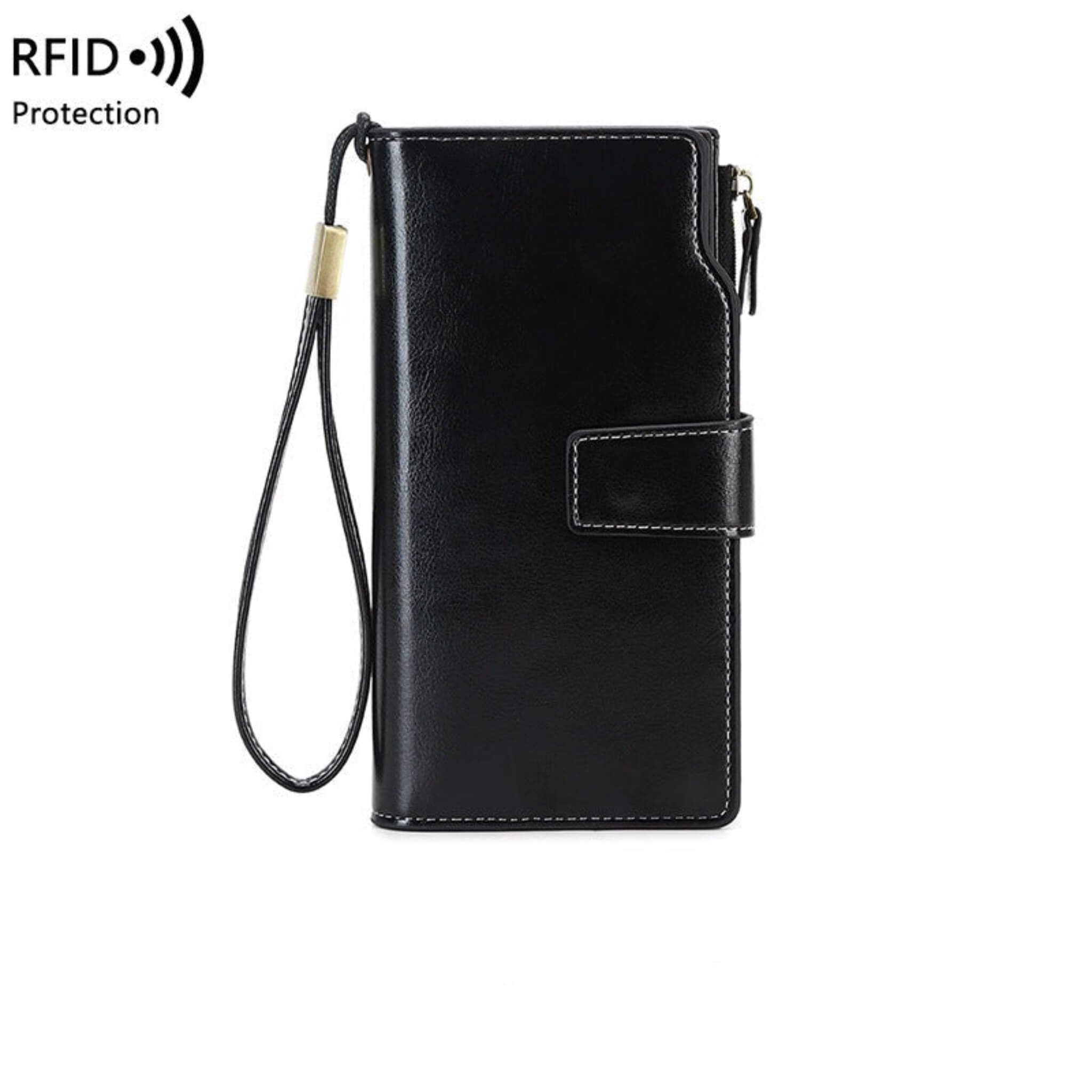 RFID Blocking Vintage Wallet  UponBasics Black  