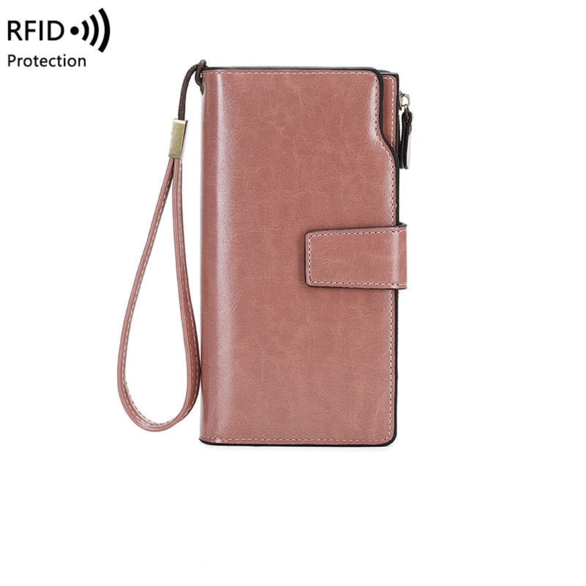 RFID Blocking Vintage Wallet  UponBasics Pink  