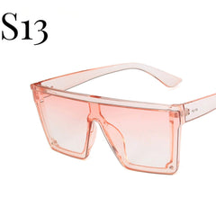 Simple Large Frame One-Piece Sunglasses  UponBasics Pink-S13  