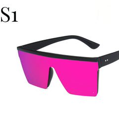 Simple Large Frame One-Piece Sunglasses  UponBasics Purple-S1  