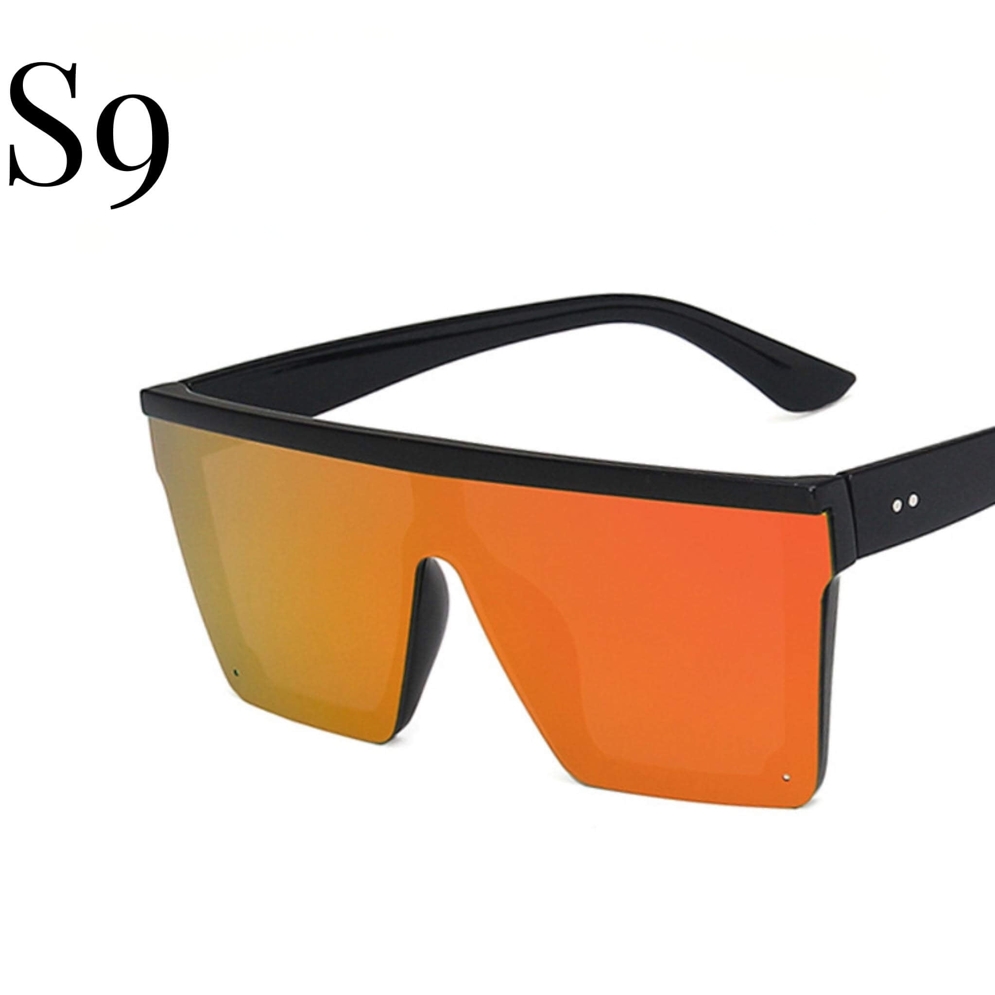 Simple Large Frame One-Piece Sunglasses  UponBasics Yellow-S9  