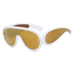 Punk Hip Hop Sunglasses  UponBasics White-Brown  